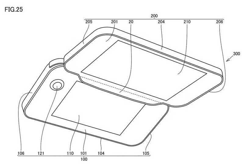 Nintendo patent of a dual screen device
