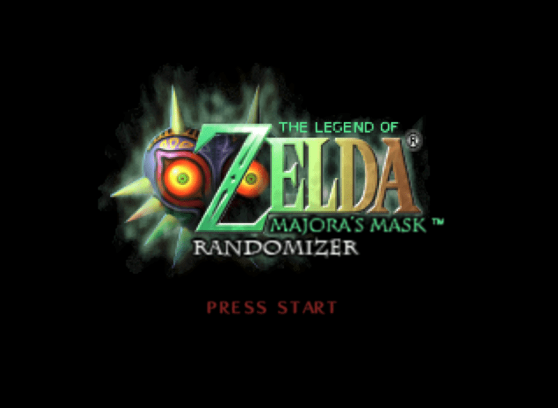 Zelda Majoras Mask Randomizer start screen